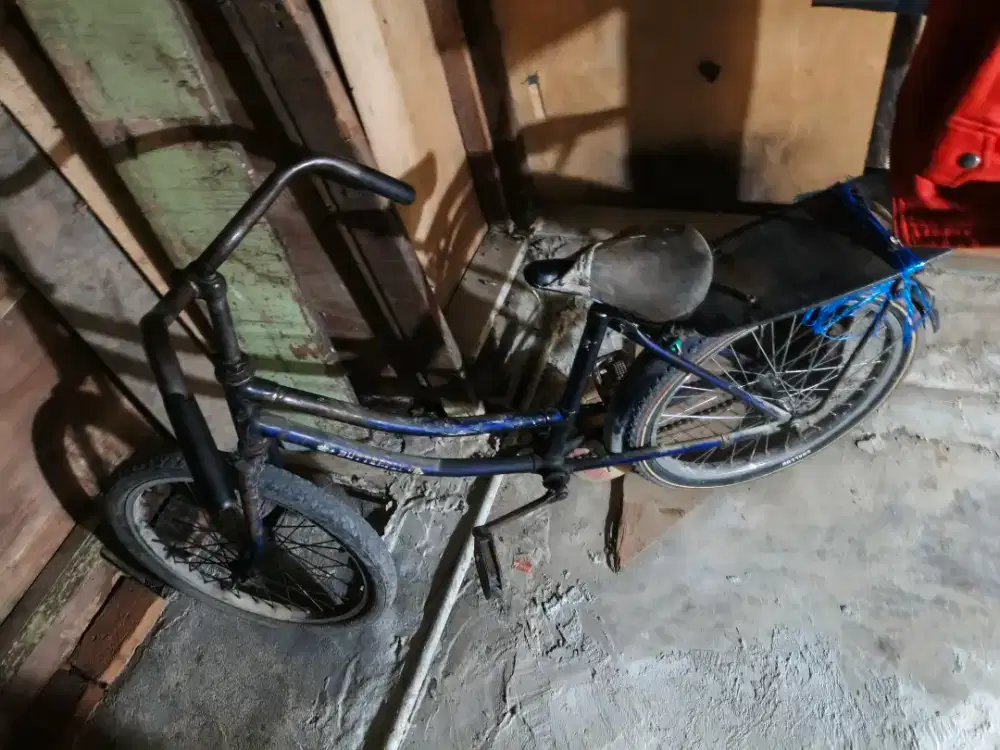 Sepeda tua lama di gudang