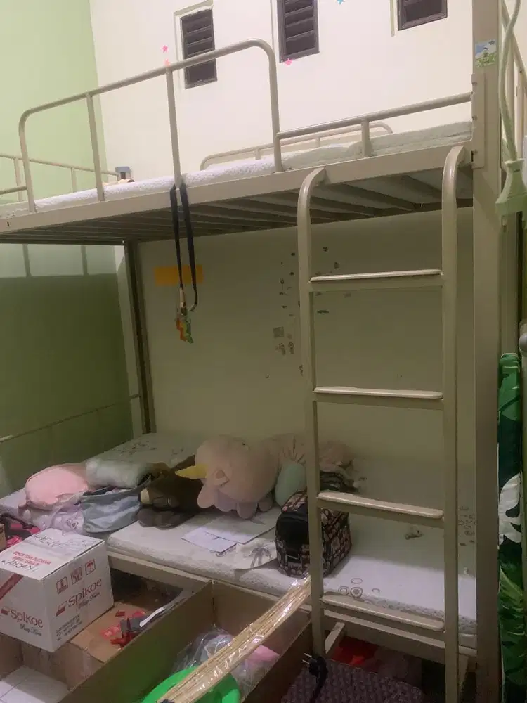 Bunked Bed Informa Free Kasur atas bawah Knockdown Full Besi