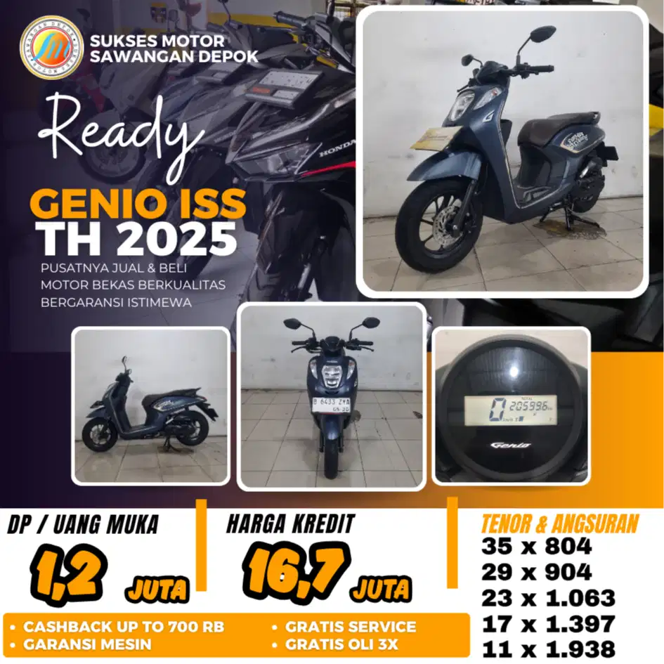 HONDA GENIO ISS 2025 UNIT ISTIMEWA BISA CASH KREDIT BERGARANSI MESIN