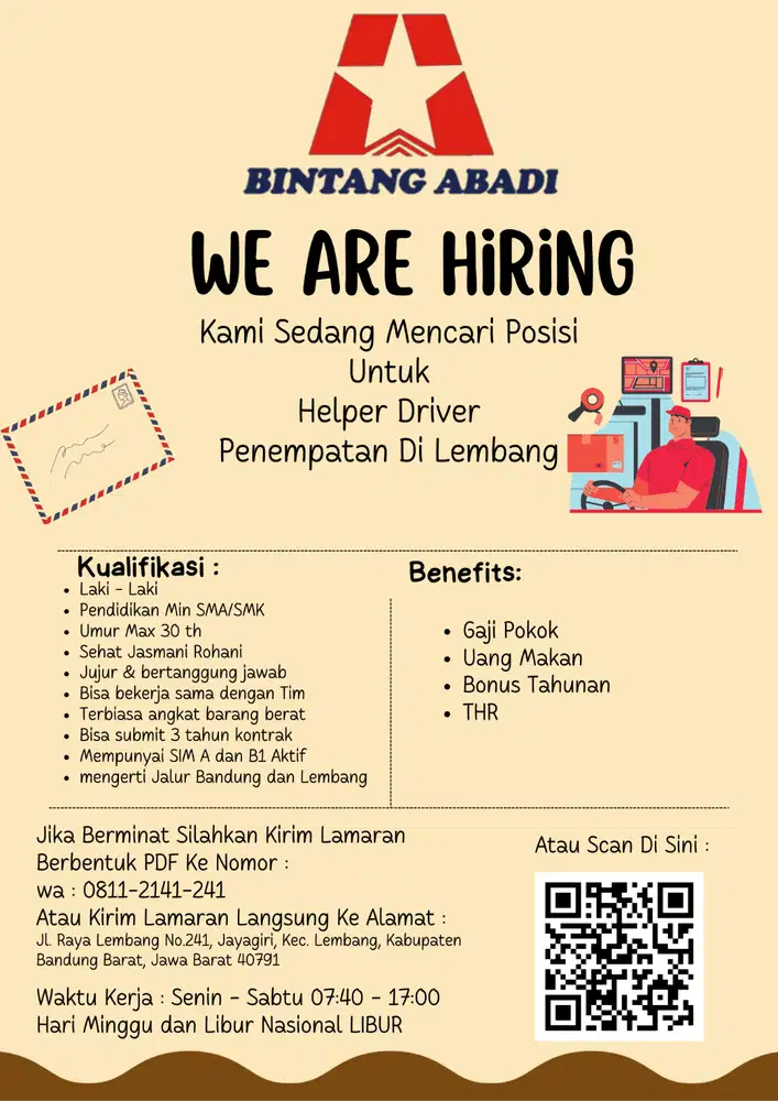 Lowongan Driver Toko Bangunan