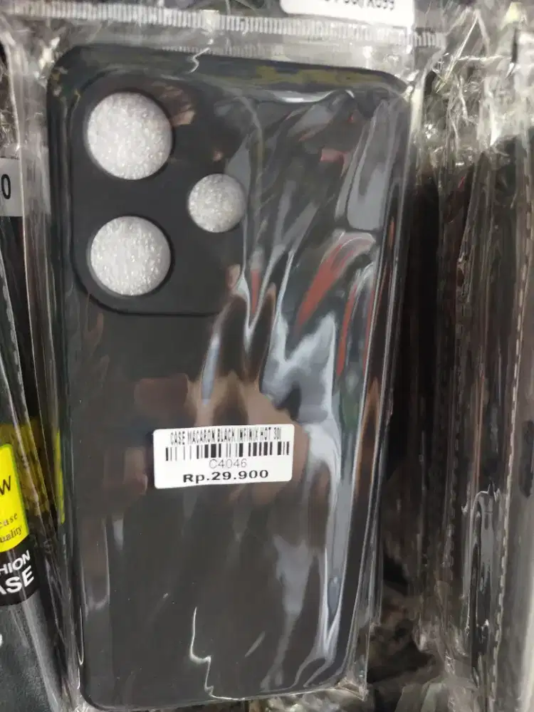 CASE MACARON BLACK INFINIX HOT 30I