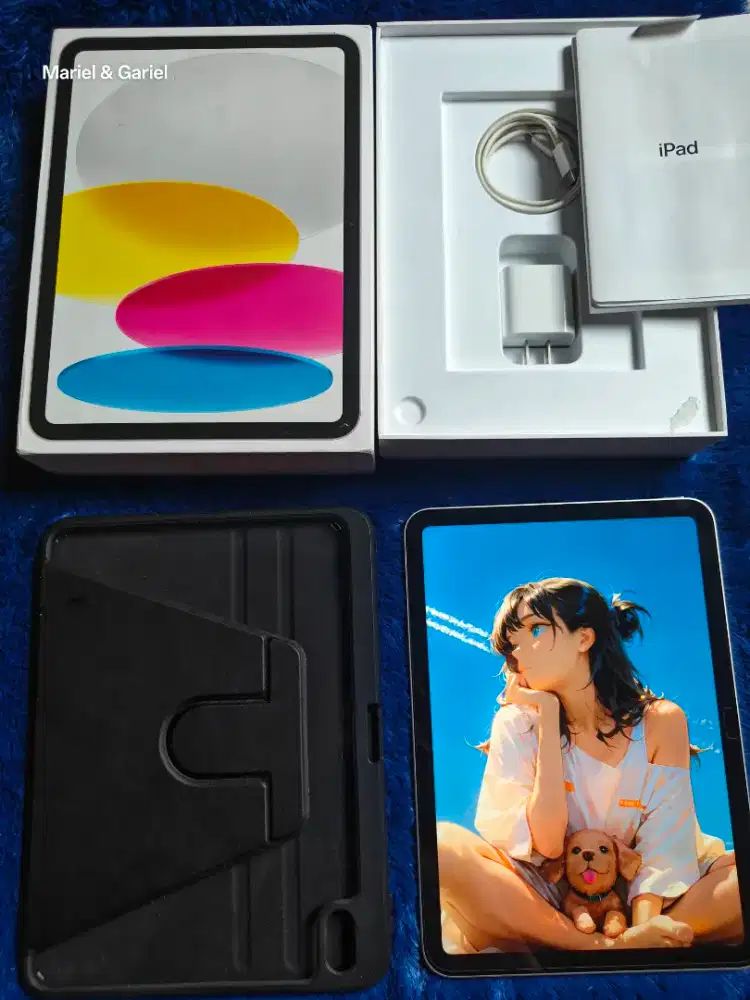 iPad 10 gen 10th Wifi 64gb BH 100 Silver Mulus Bonus Flip Case