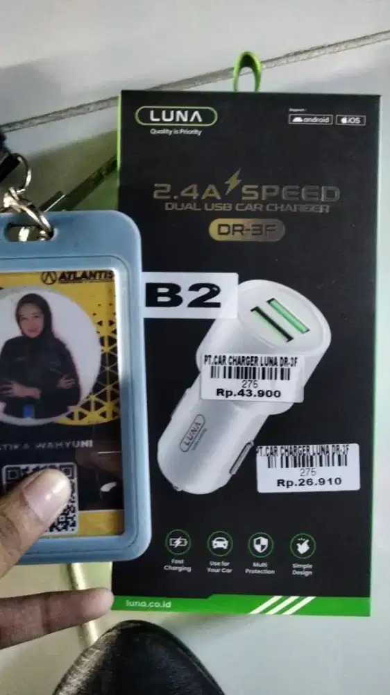 CAR CHARGER LUNA DR-3F