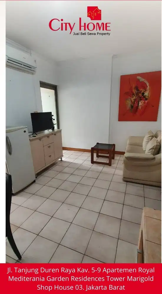 Disewakan Apartemen 2 bedroom Medit 1 Siap Huni, Jakarta Barat