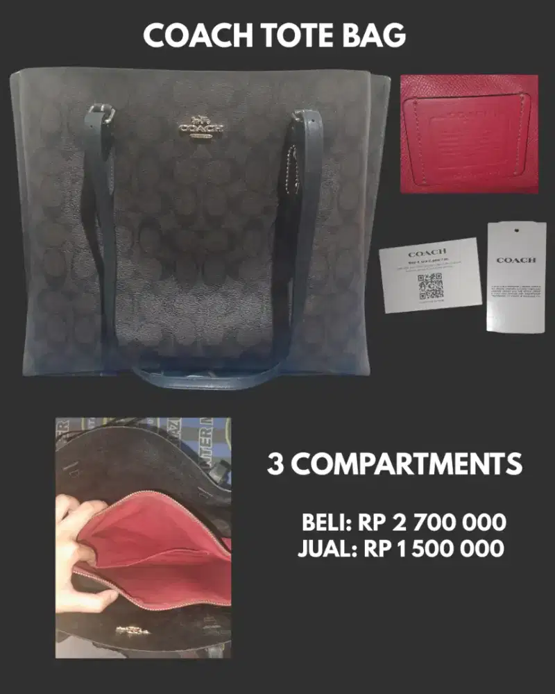 Coach tote bag second