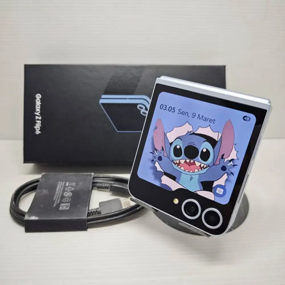 LIKE NEW 99%! SAMSUNG GALAXY Z FLIP 6 5G 12/256 BLUE FULLSET  NO MINUS