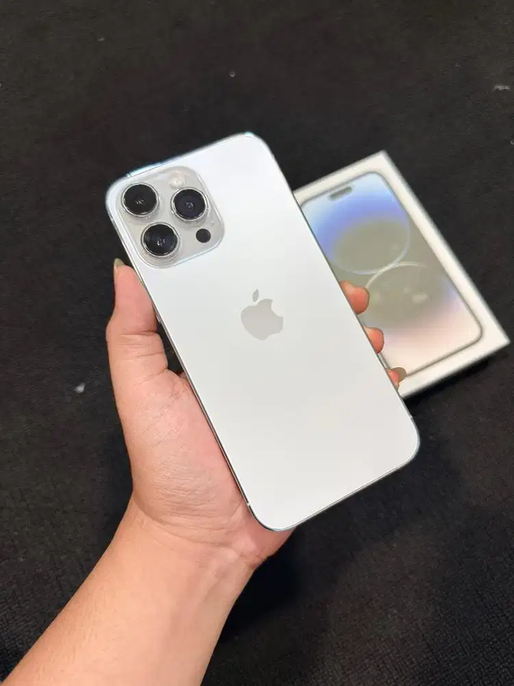 iPhone 14 Pro Max 256gb Silver iBox Kondisi Seperti Baru