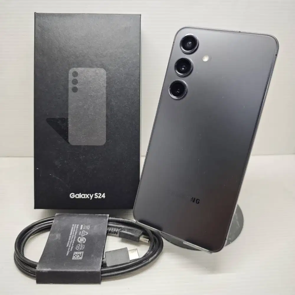 READY MULUS! SAMSUNG GALAXY S24 5G 8/256 ONYX BLACK FULLSET  EX SEIN N