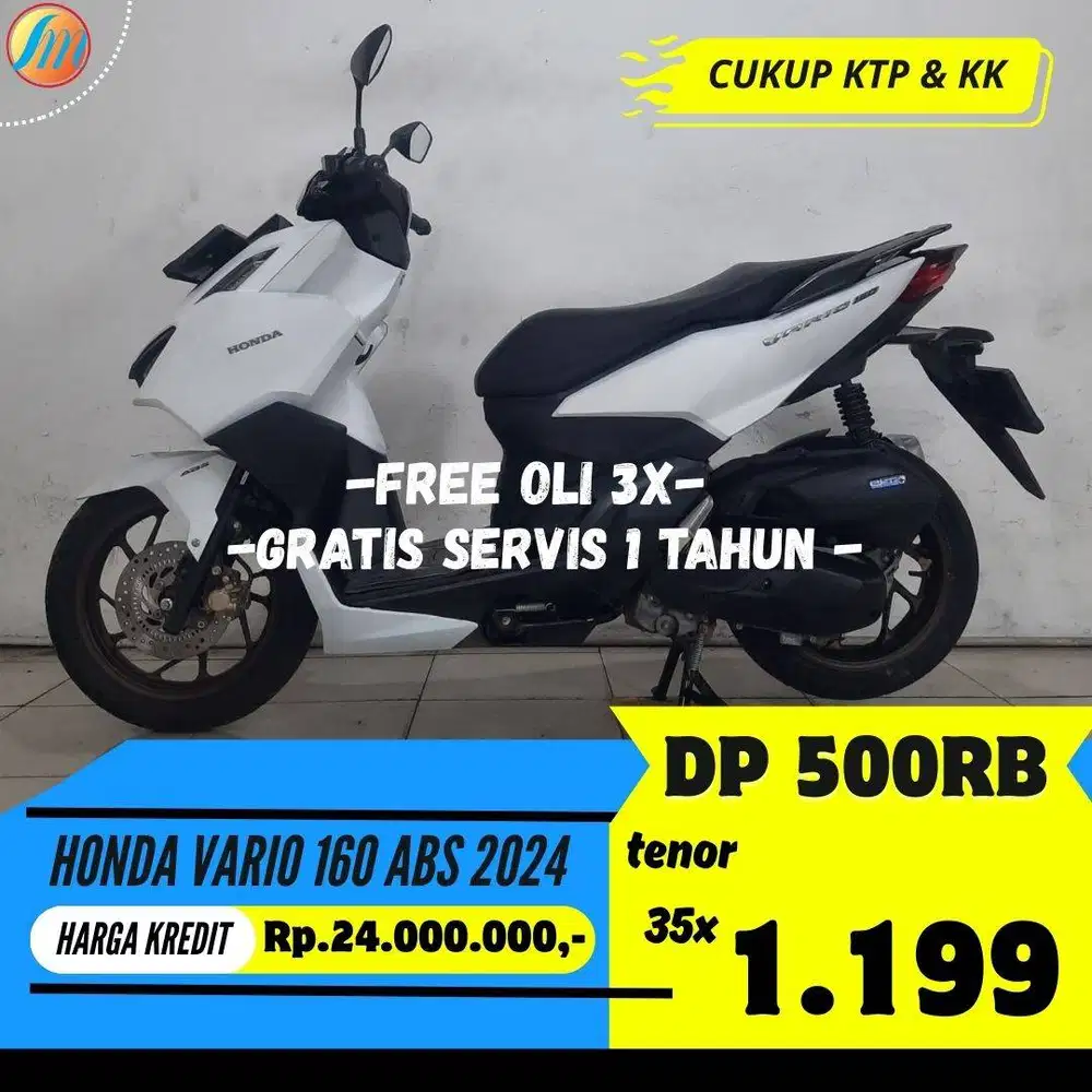 HONDA VARIO 160 ABS 2024 KREDIT DP 500RIBU ANGSURAN TERJANGKAU KTP+KK