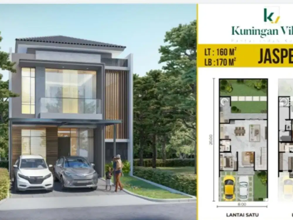 Disewa Rumah Kuningan Village PIK 2 2Lt Uk 8x20 m² at Tangerang
