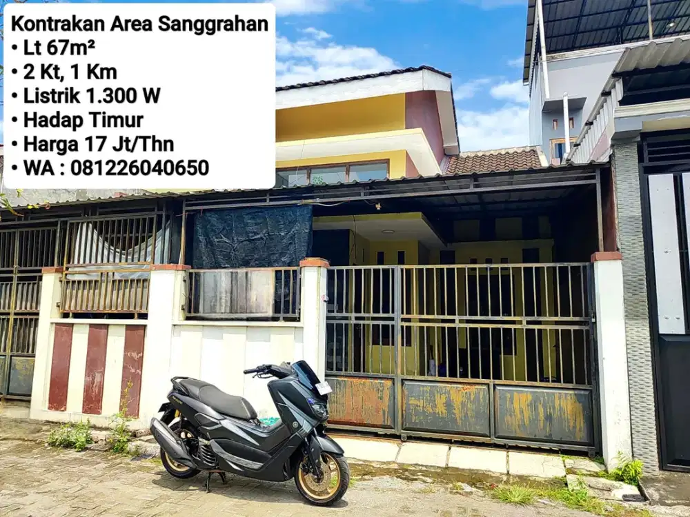 Sewa Rumah Area Sanggrahan Dekat Kampus ATW, The Park, Pakuwon, Tipes