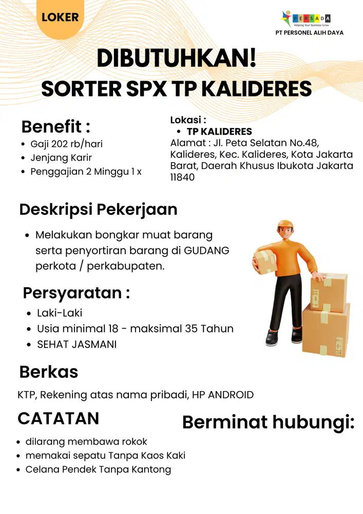 DAILY WORKER GUDANG SPX KALIDERES DC