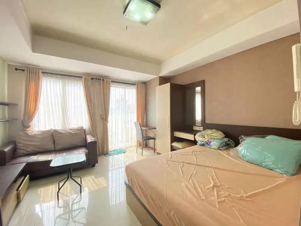 Disewakan Bulanan Studio Full Furnish di Apartemen Royal Mediterania Garden