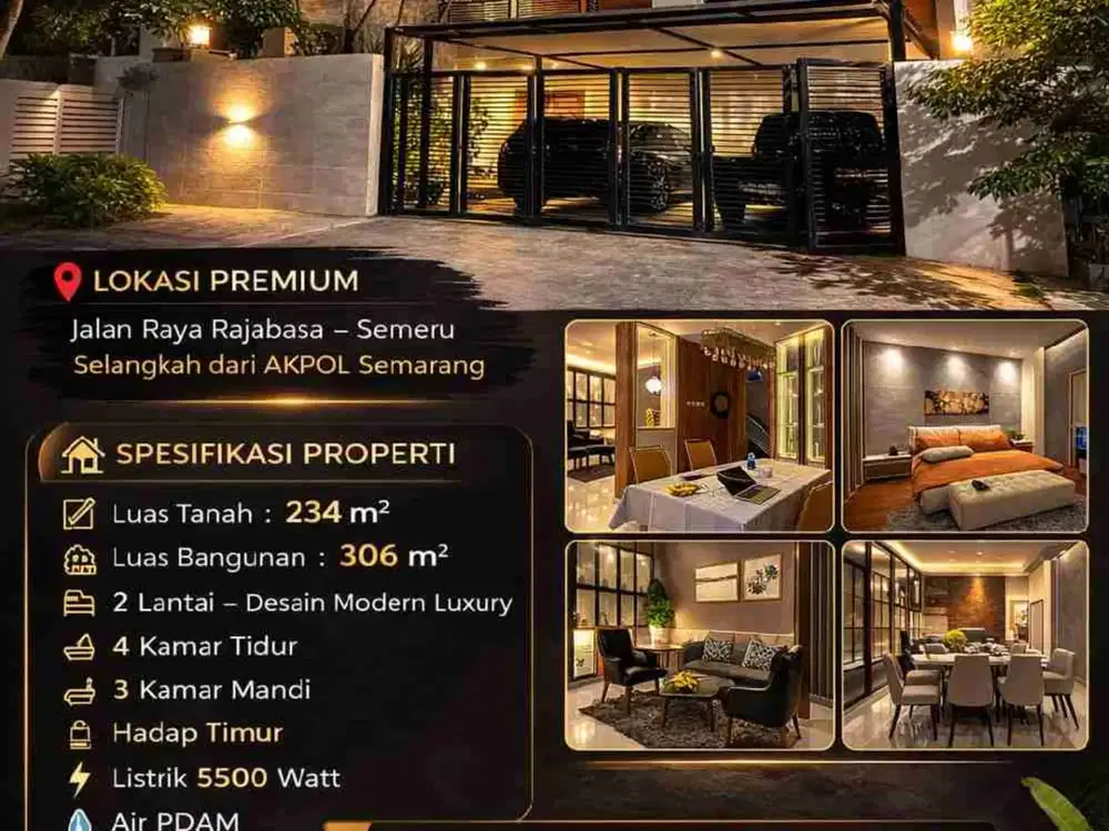 Selangkah Dari Akpol Semarang Rumah Mewah Full Furnise Dengan Penawaran Harga Menarik Dan Termurah Lokasi Di Jalan Raya