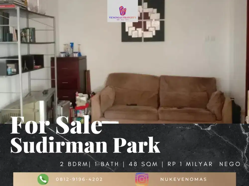 Dijual Apartemen Sudirman Park 2 Bedroom View Kolam Furnished
