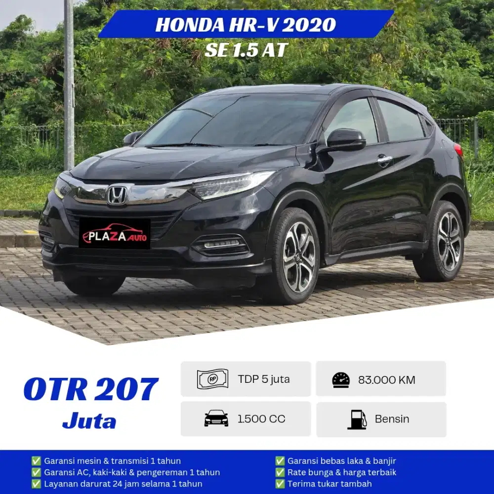 Honda HR-V 2020
SE CVT 1.5 Automatic (TDP 5 juta) KM 80 ribuan
