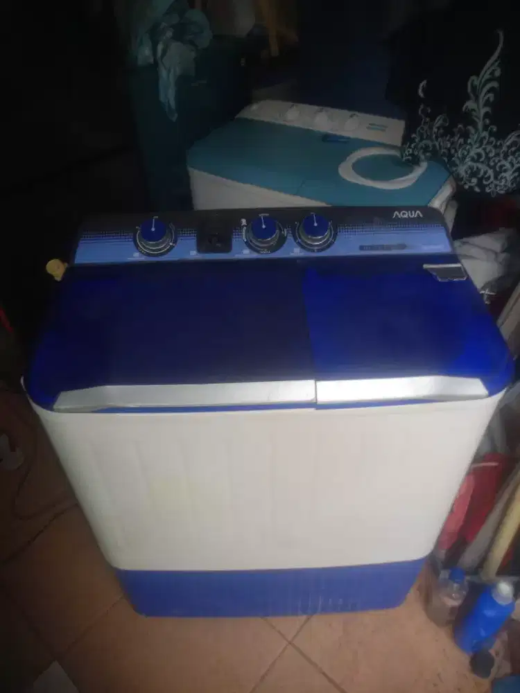 Mesin cuci 2 tabung AQUA 9kg normal siap pakai nego tipis