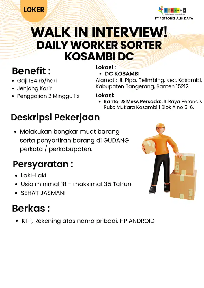 DAILY WORKER SORTER GUDANG SPX KOSAMBI DC