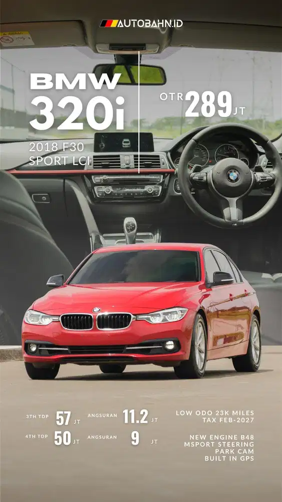 Be You! BMW 320i Sport Facelift LCI 2018 Low Odo Melbourne Red