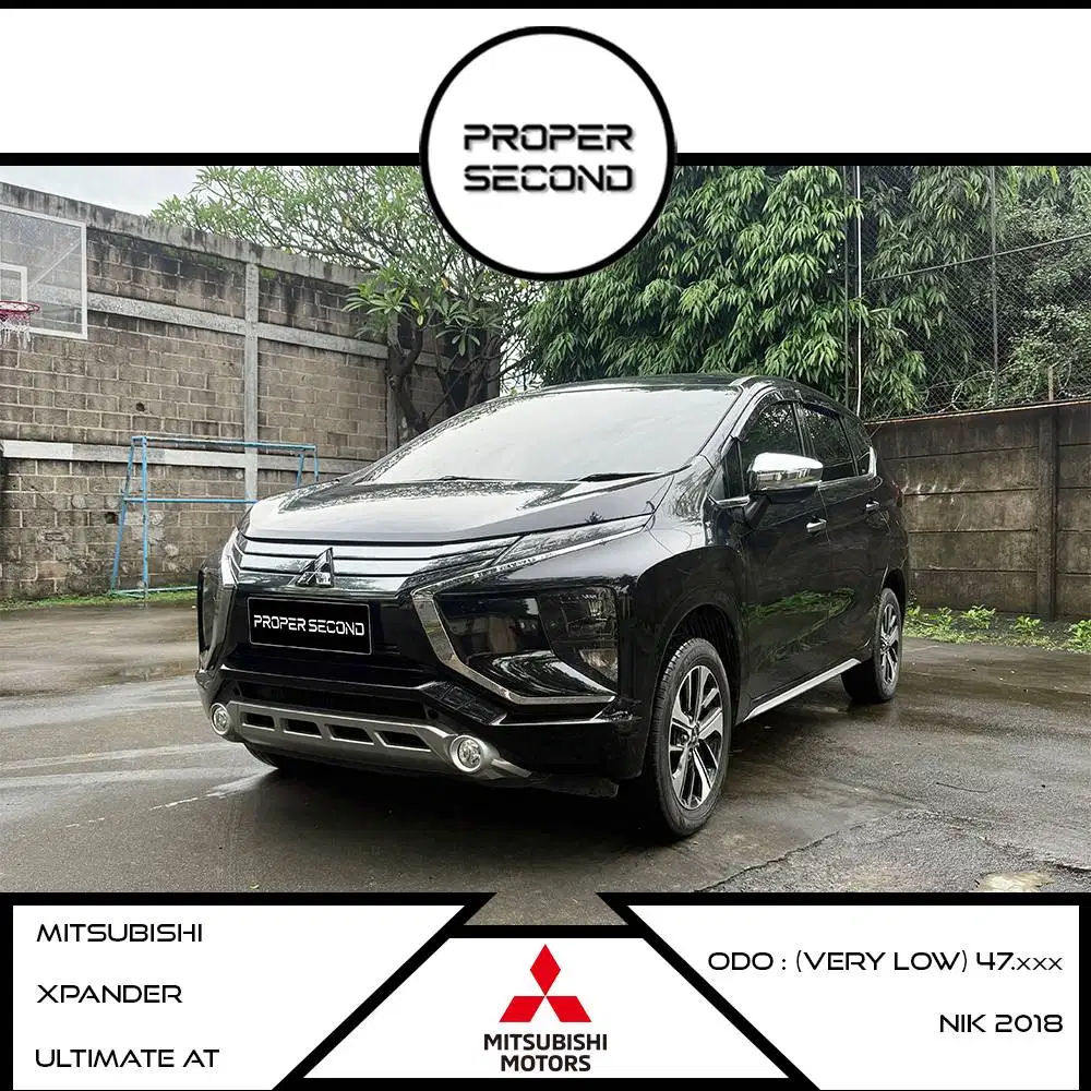 [VERY LOW KM] Mitsubishi Xpander Ultimate AT Bensin 2018 Hitam