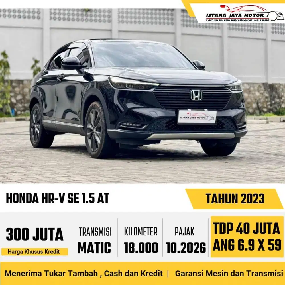 KM 18RB Honda HR-V 1.5 SE Automatic 2023 Hitam