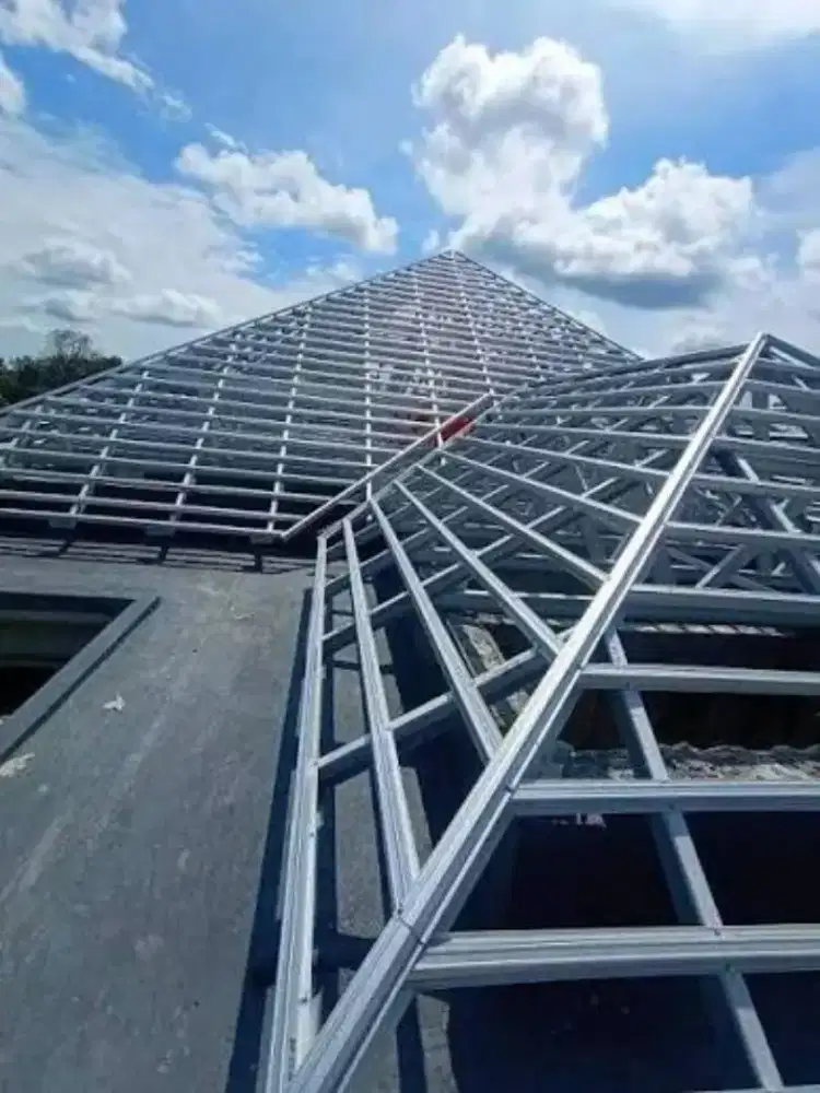 Melayani pemasangan atap baja ringan plafon pvc kanopi