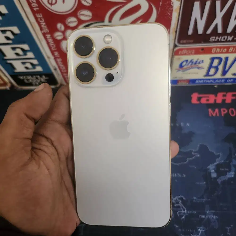 iphone 13 pro 128gb gold lengkap ori mulus