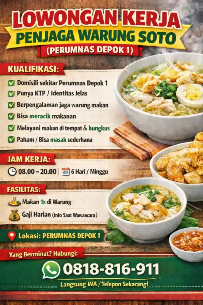 Penjaga warung soto betawi