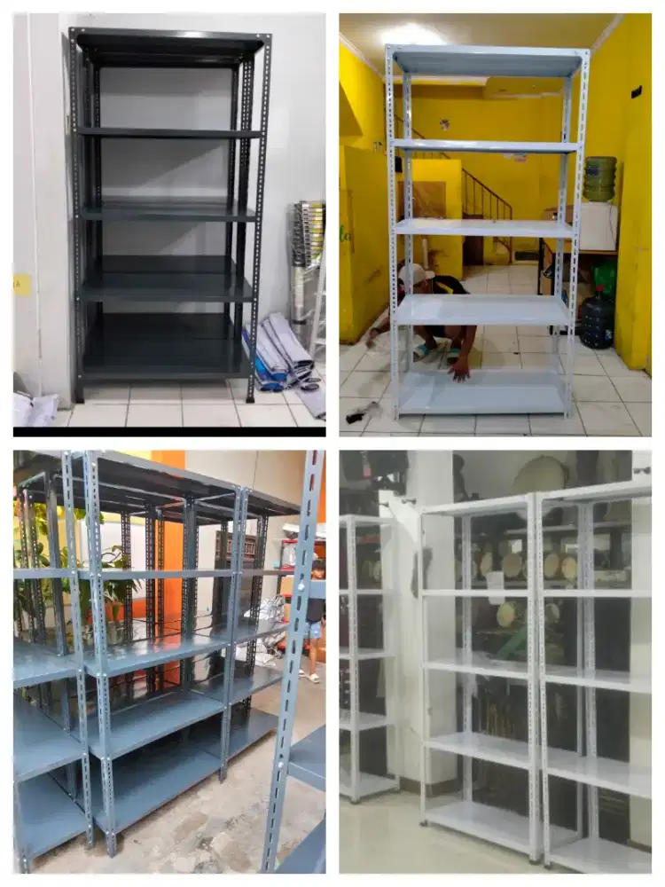 Rak besi Tebal Kokoh. serba guna.Ready stok. 4 & 5 susun. Bisa COD.