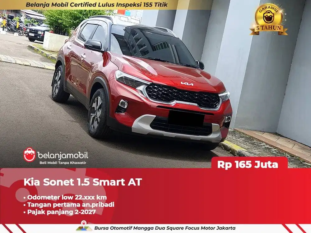 [ GARANSI 5TH ] Kia Sonet 1.5 Smart AT 2022 2023
