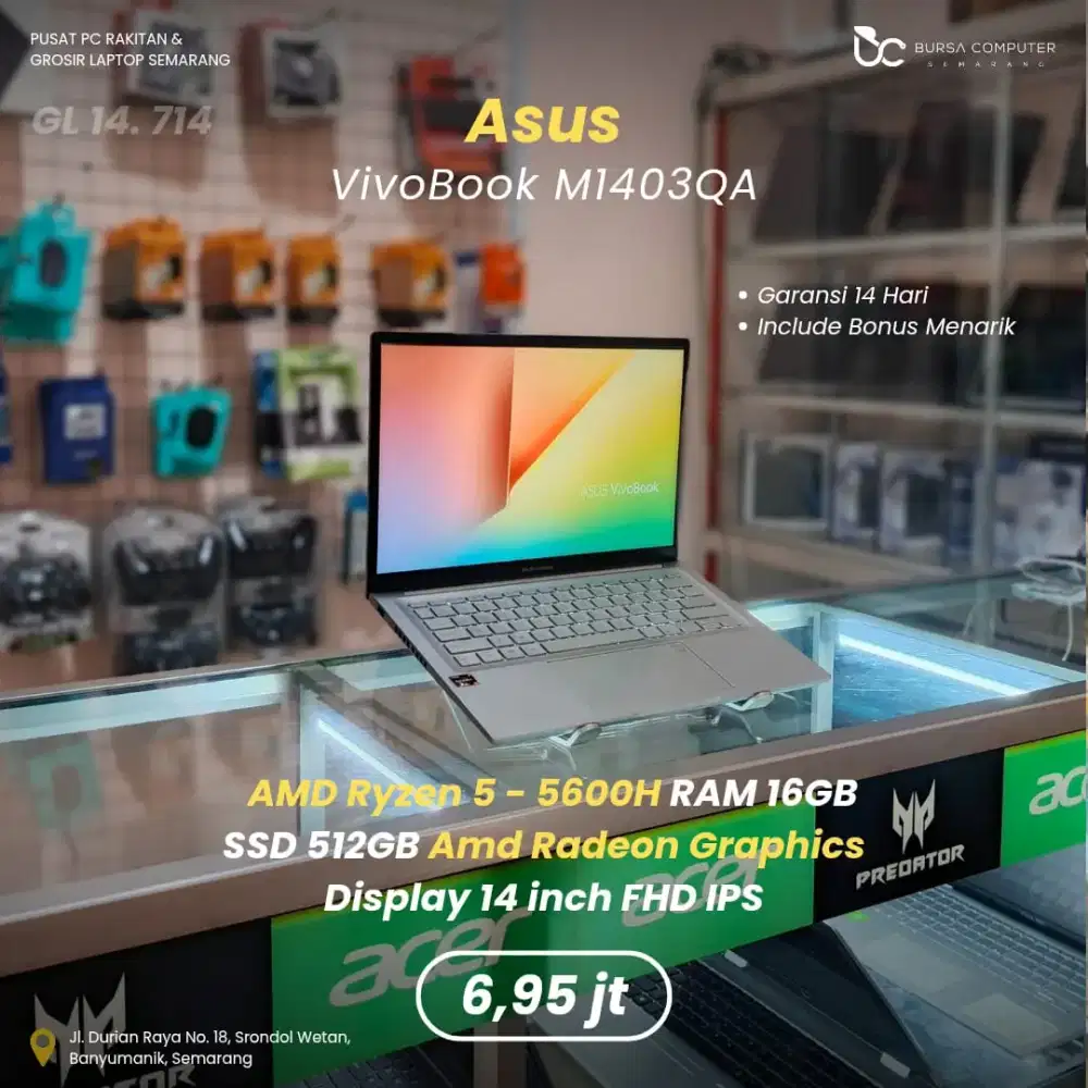 ASUS Vivobook 14X-M1403QA | Ryzen 5 5600H 16GB 512GB