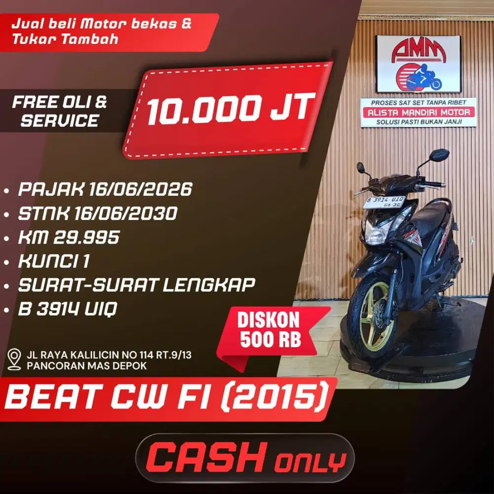 BEAT CW TH 2015 PAJAK ON BISA CASH/TUKAR TAMBAH/PAKAI CC/PAYLATER