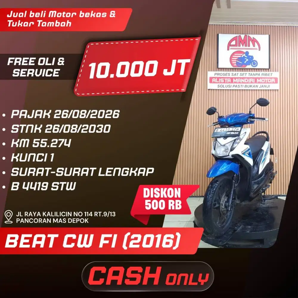 BEAT SPORTY CW 2016 PAJAK HIDUP CASH ONLY KREDIVO INDODANA ALLOBANK