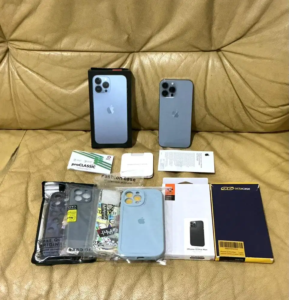 Fullset iPhone 13 Pro Max 256GB Garansi iBox Sierra Blue Like New ori