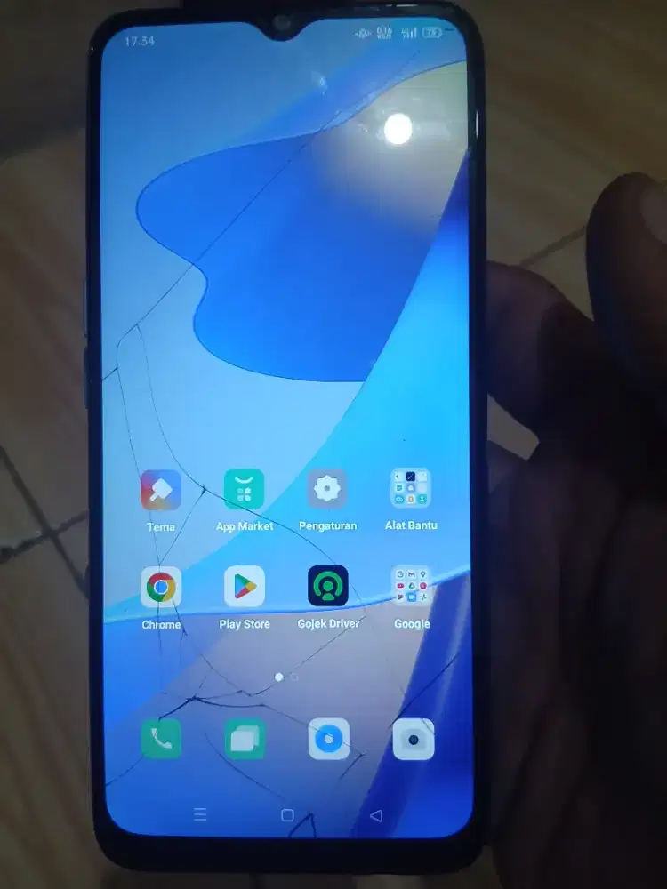 Jual hp oppo A16 6/128 minus retak