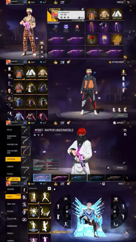 Jual akun ff murah meriah yg minat lansung inbok