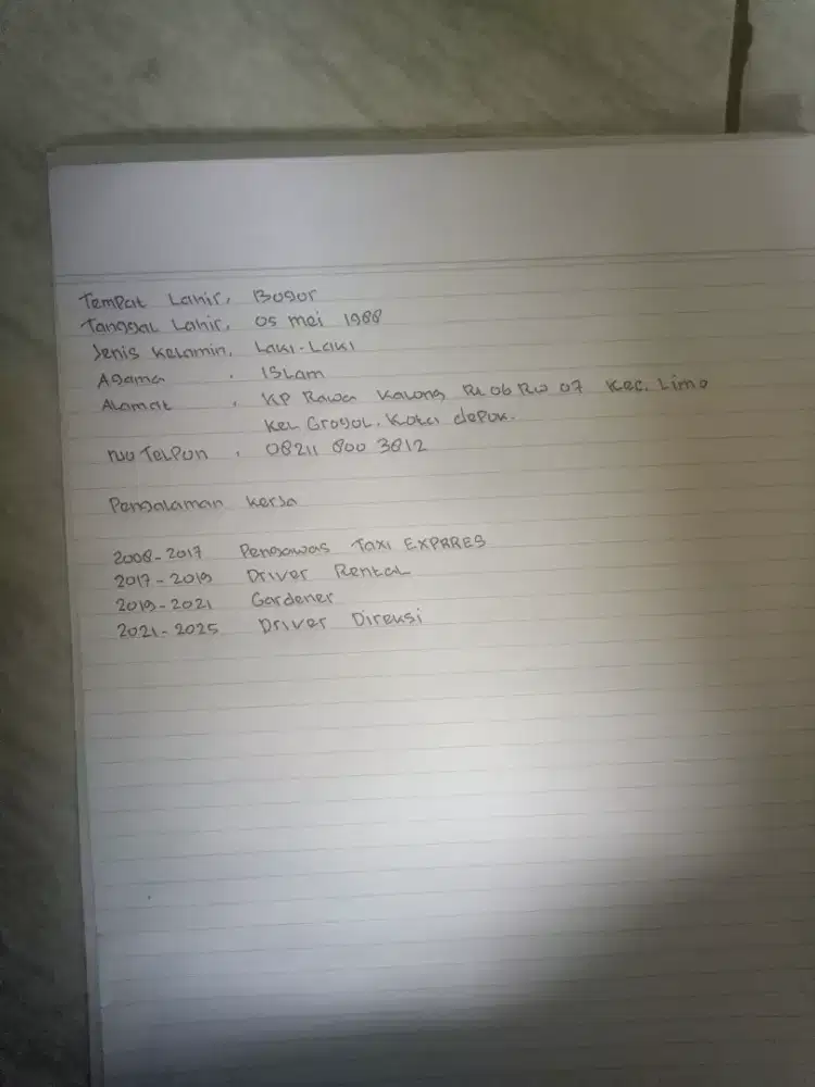 mencari kerja driver