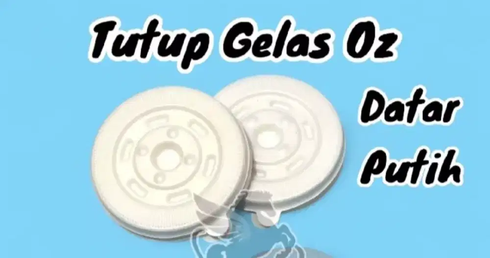 Tutup gelas oz putih susu datar i3099si 50