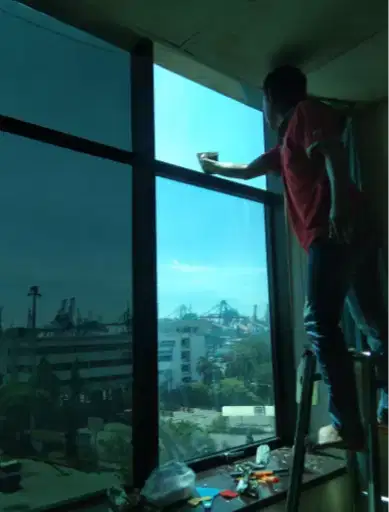 Sedia Kaca film rumah jasa pasang kacafilm sedia kaca film gelap hitam