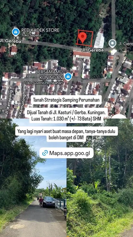 Tanah Strategis dan Prospek Samping Perumahan