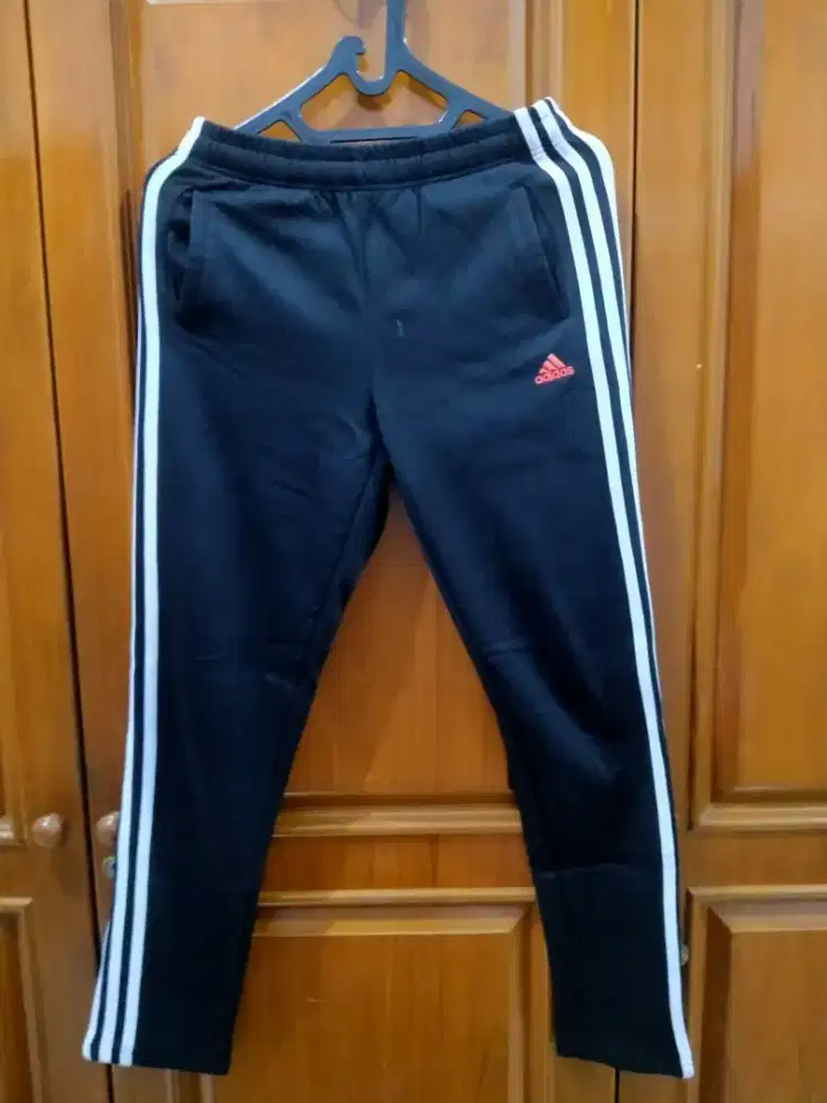 Celana Adidas 3 strip Original warna hitam