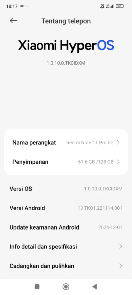 Redmi not 11pro 5g