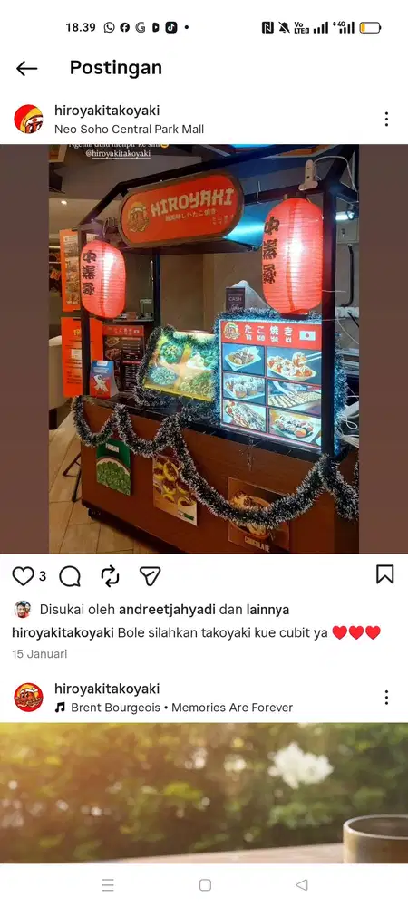 Di cari karyawan utk jaga tenant takoyaki