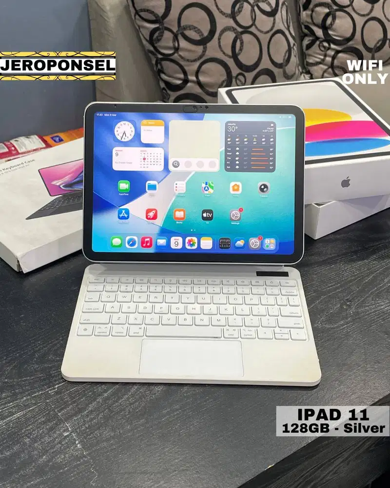 IPAD 11 + KEYBOARD 128GB WIFI SILVER ORIGINAL GARANSI