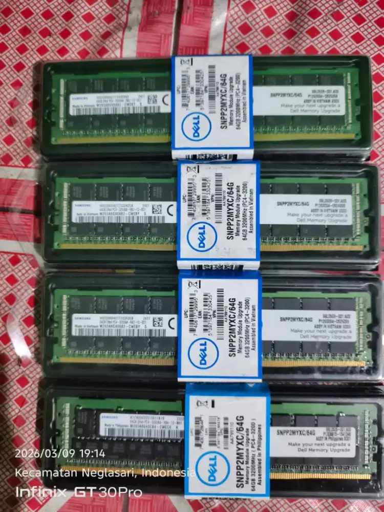 RAM Server Chipset Samsung DDR4 64GB 3200mhz 2R ECC Reg