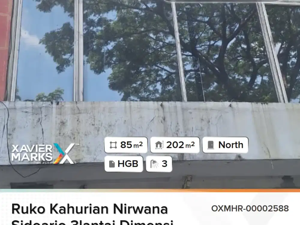 Ruko Kahuripan Nirwana Sidoarjo lebar4,5 panjang 19 meter Bangunan 3 lantai ada 3 kamar mandi