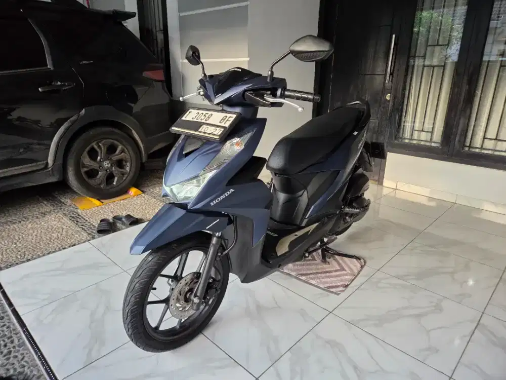 DIJUAL – Honda Beat Deluxe 2022 Biru | KM Rendah Banget