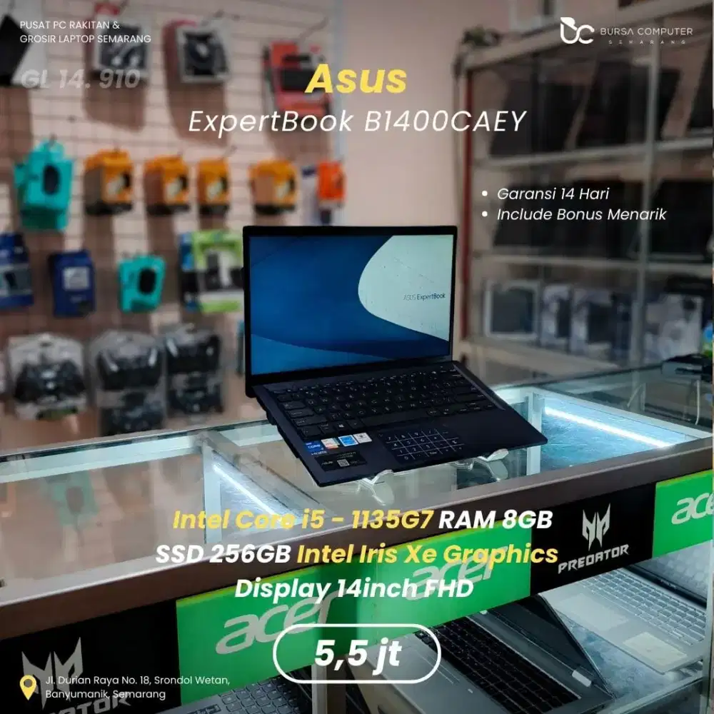 ASUS Expertbook B1400CEAE | Core i5 1135G7 8GB 256GB