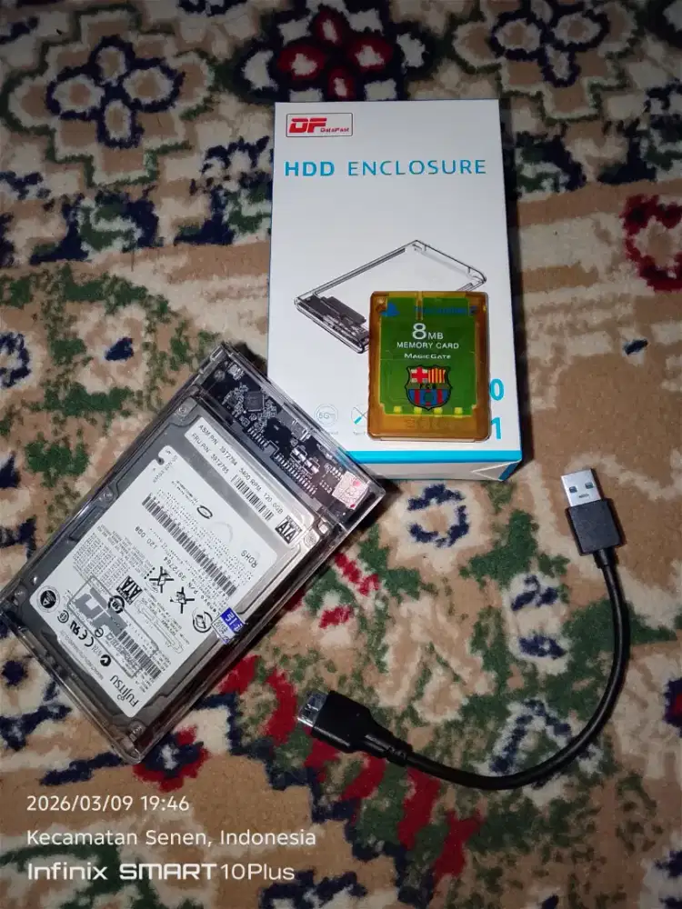 HDD 120GB ( isi 30 games ps2 ) + mcboot Fortuna