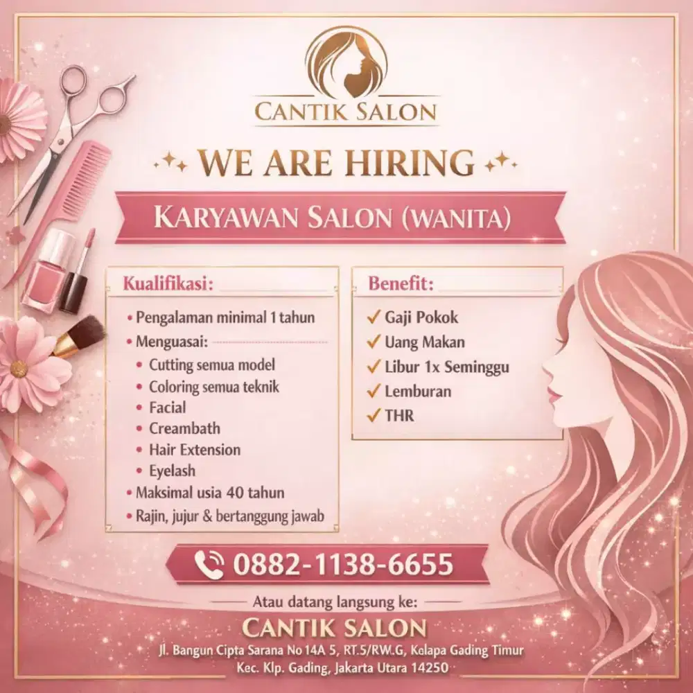 Karyawan khusus wanita ( salon)